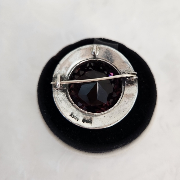 Antique Silver Scottish Amythyst Brooch - Picture 9 of 16